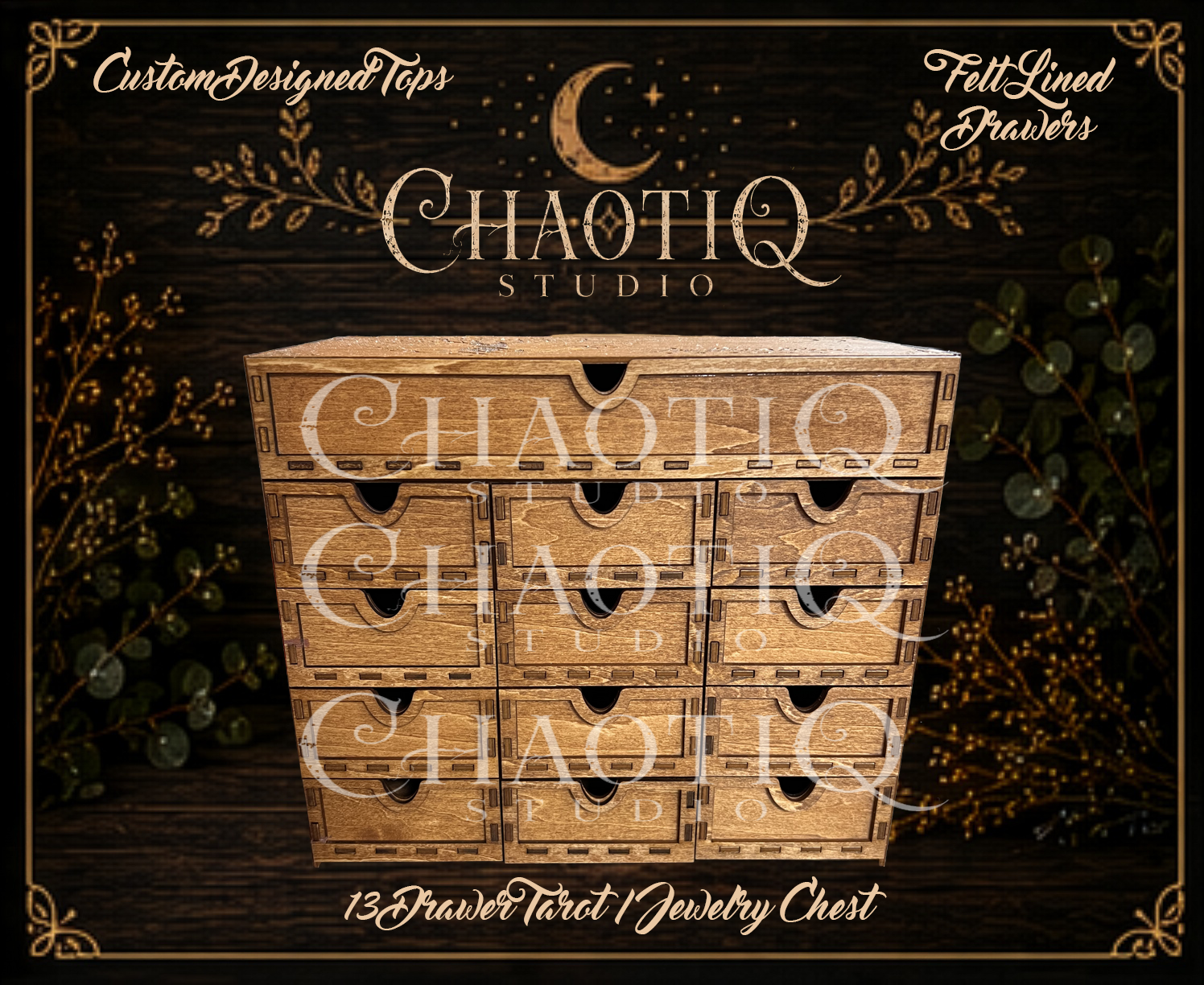 13 Drawer Jewelry chest / Tarot Card holder
