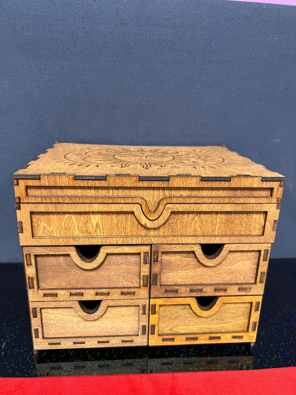 Laser Engraved Wooden Tarot Card Box: Witchcraft Altar Organizer, customized jewelry box, wedding present