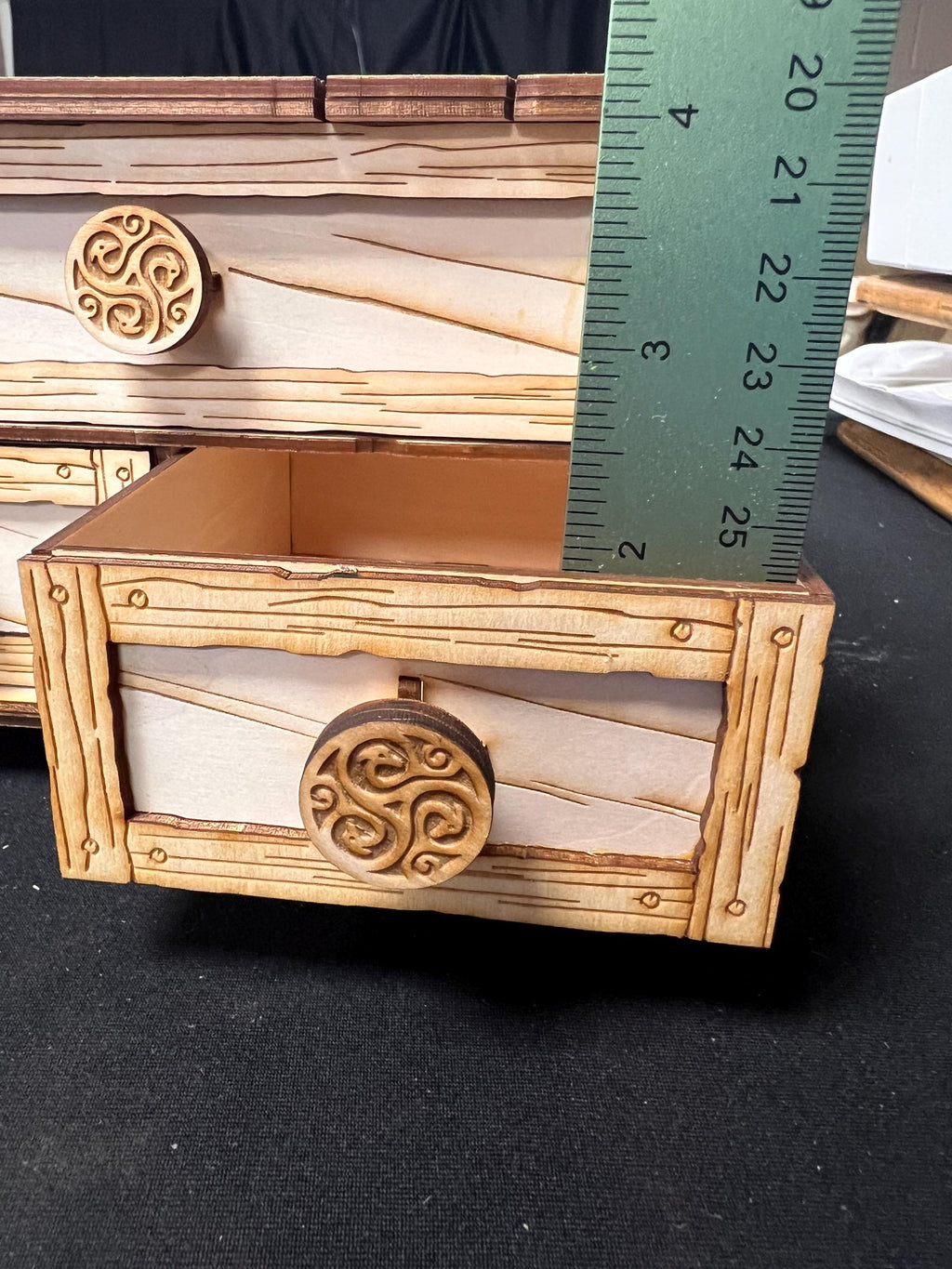 Laser Engraved Wooden Tarot Card storage / Jewelry Box / Crystals