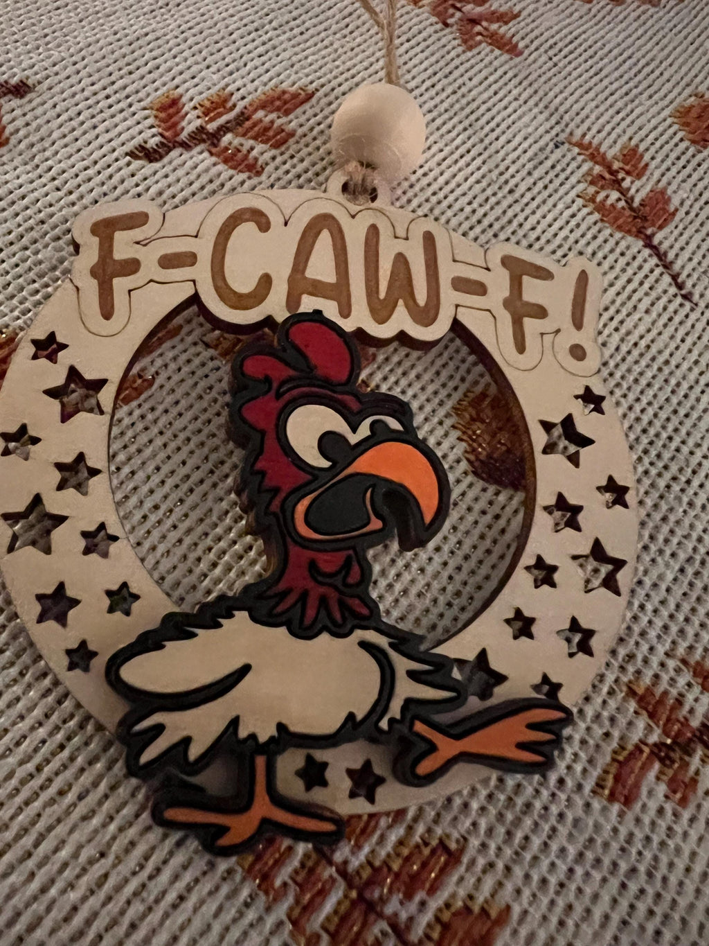 Funny F-CAW-F Bird Christmas Ornament | Hand Painted | Snarky | Unapologetic