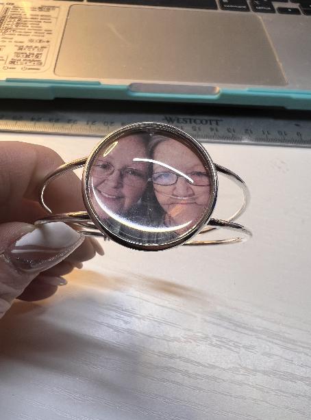 Custom Photo Bangle Bracelet: Personalized Keepsake Gift for wedding or graduations, Mothers day present