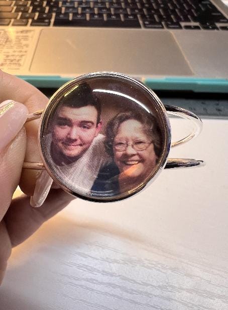 Custom Photo Bangle Bracelet: Personalized Keepsake Gift for wedding or graduations, Mothers day present