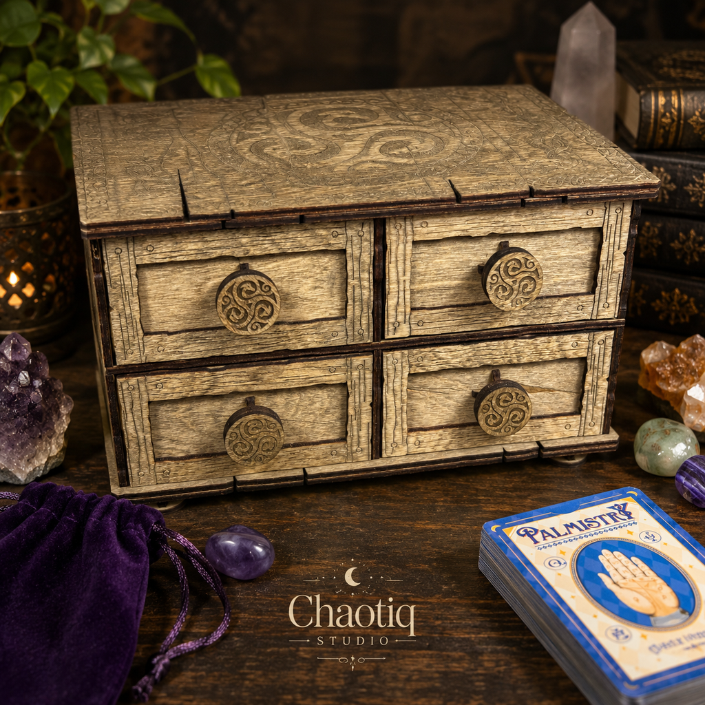 Rustic Crystal & Tarot Card Holder