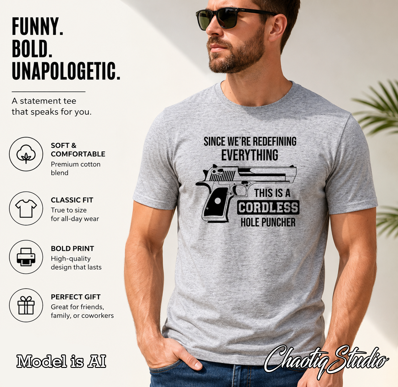 Cordless Hole Punch T-shirt