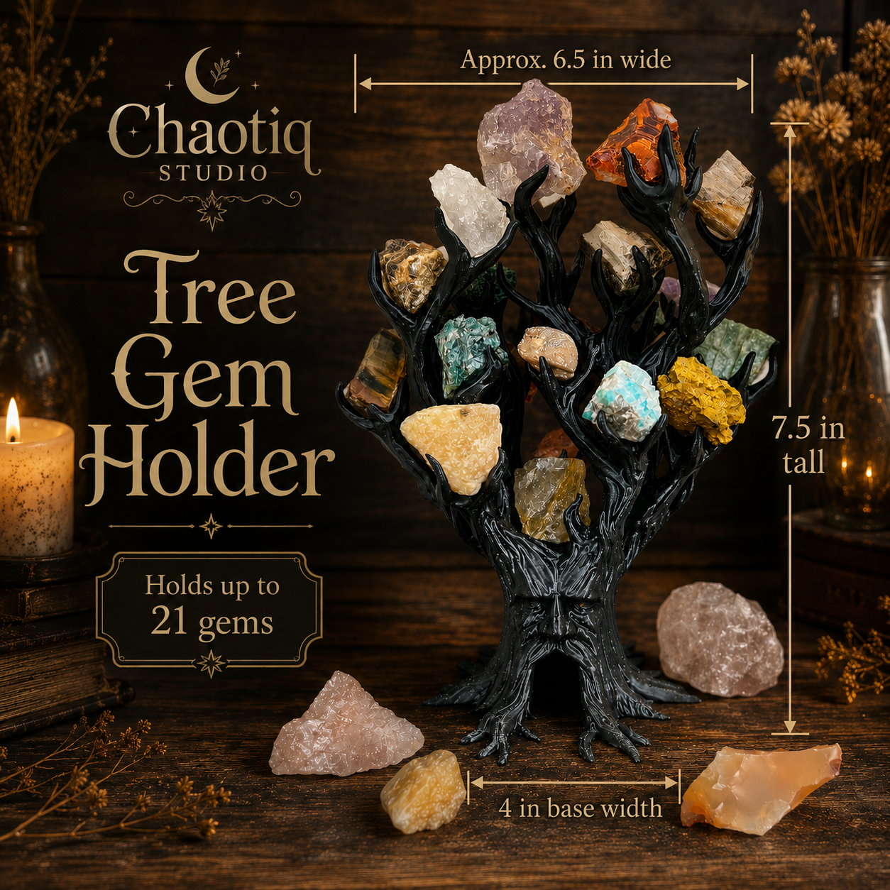 Tree Gemstone Holder Display