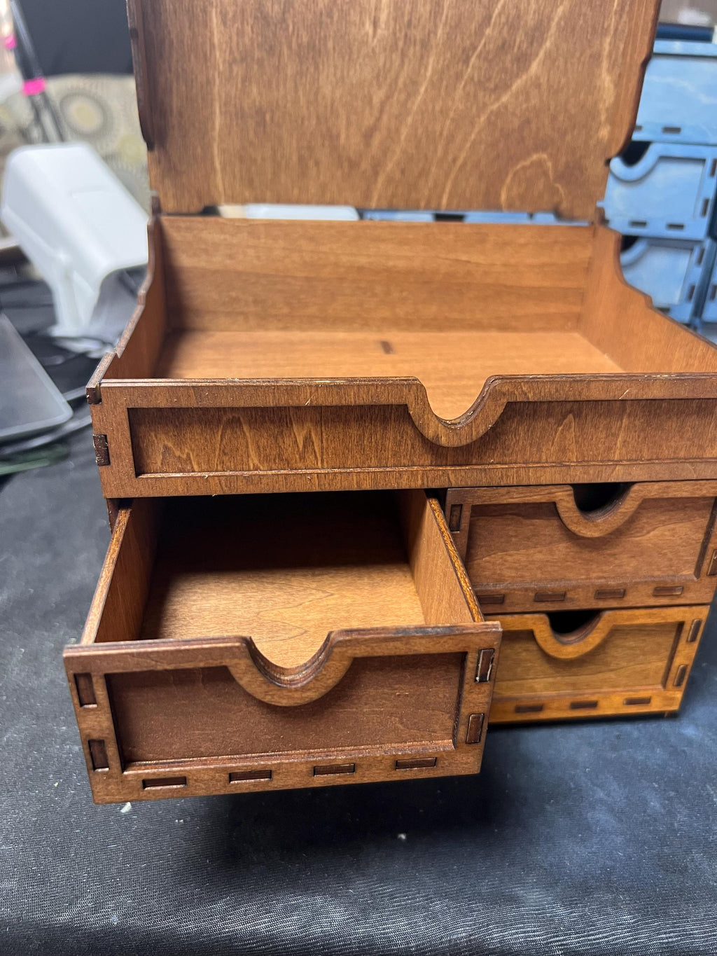 Laser Engraved Wooden Tarot Card Box: Witchcraft Altar Organizer, customized jewelry box, wedding present