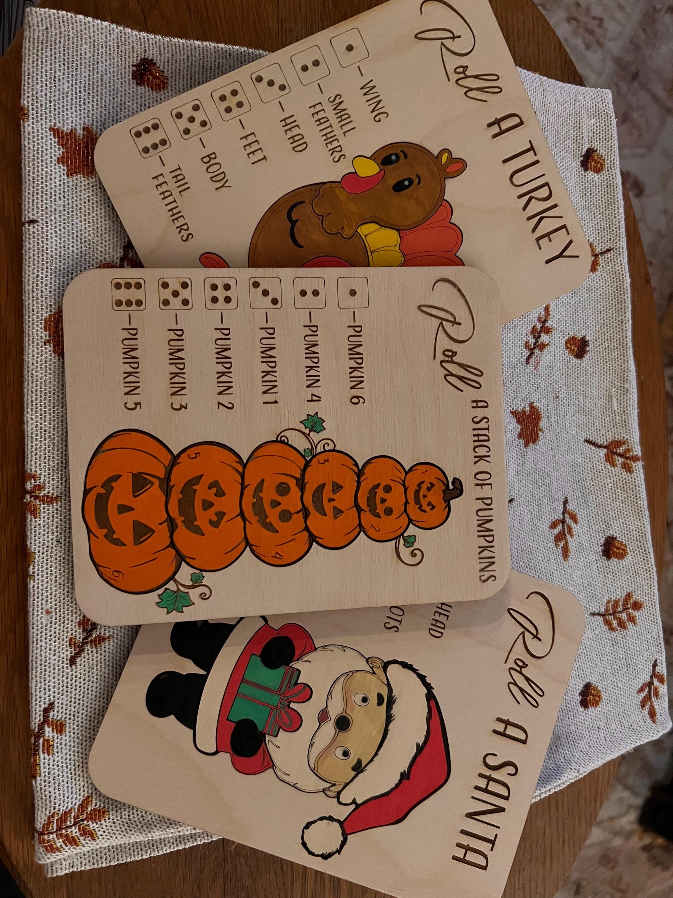 Wooden Holiday Dice Game | Family Party Gift Set