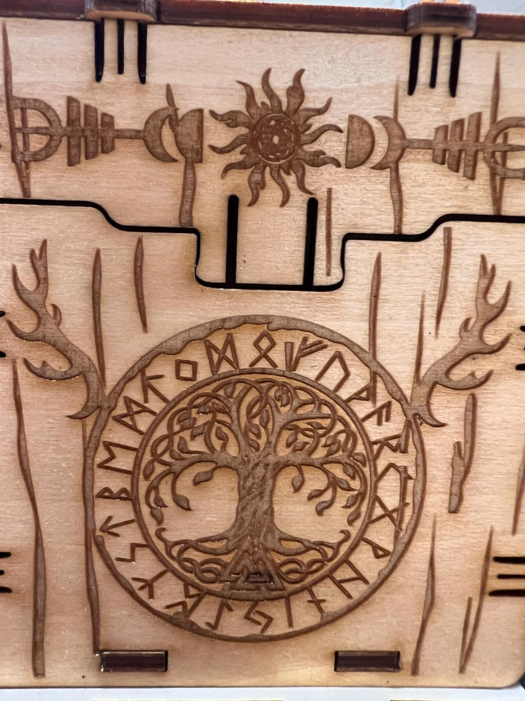 Tree of Life Wooden Rune Set, Elder Futhark Runes, Pagan Divination Tools