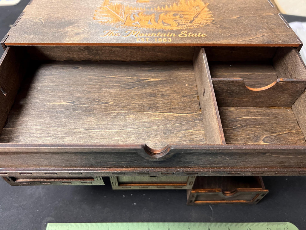Engraved Divination Chest: Tarot & Crystal Storage, Custom Laser Engraved Jewelry Box, Wedding / Graduation Prese
