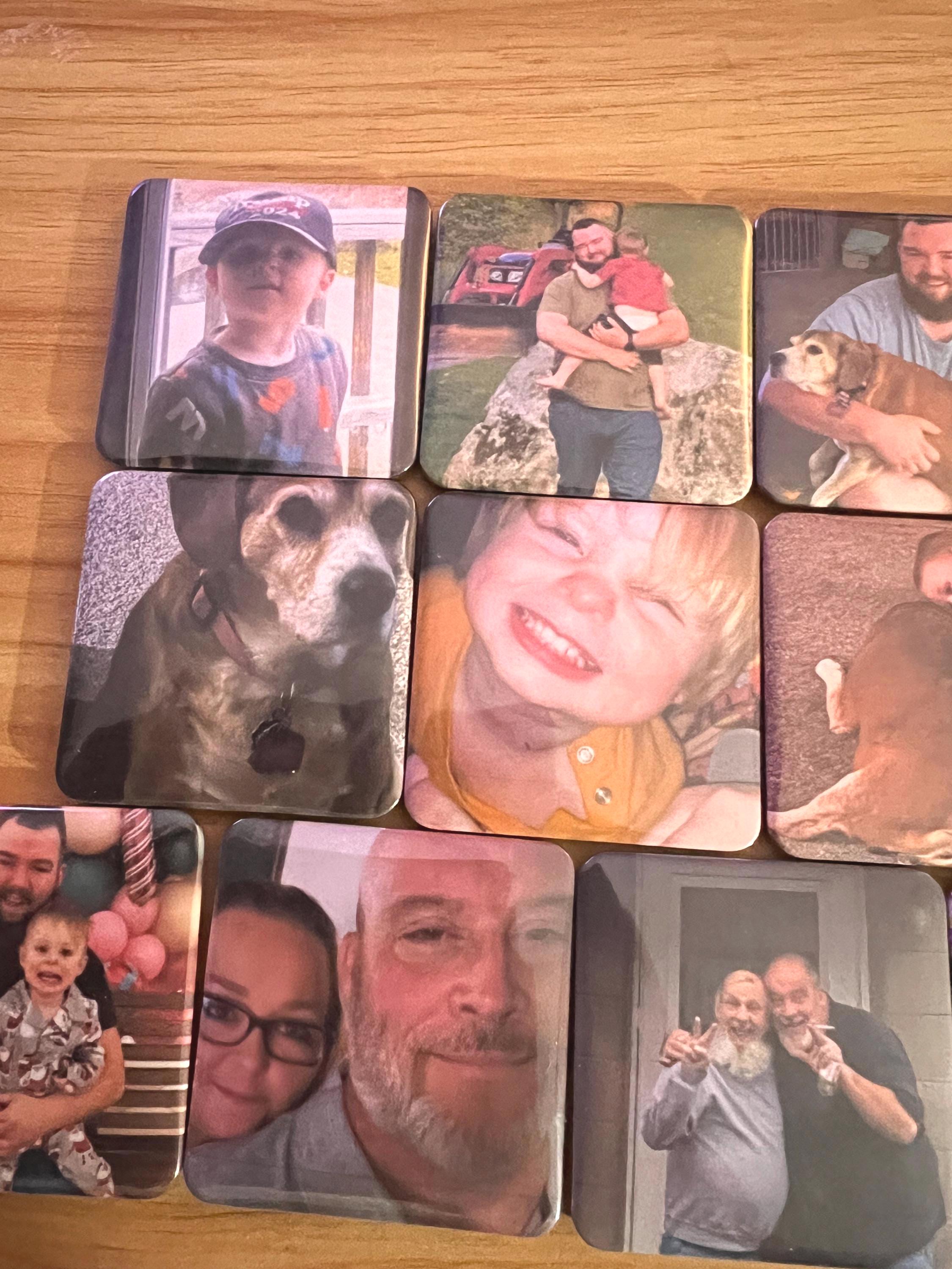 Custom Photo Magnet Gift Set: Personalized Memories, family keepsake gift, mothers day, wedding present