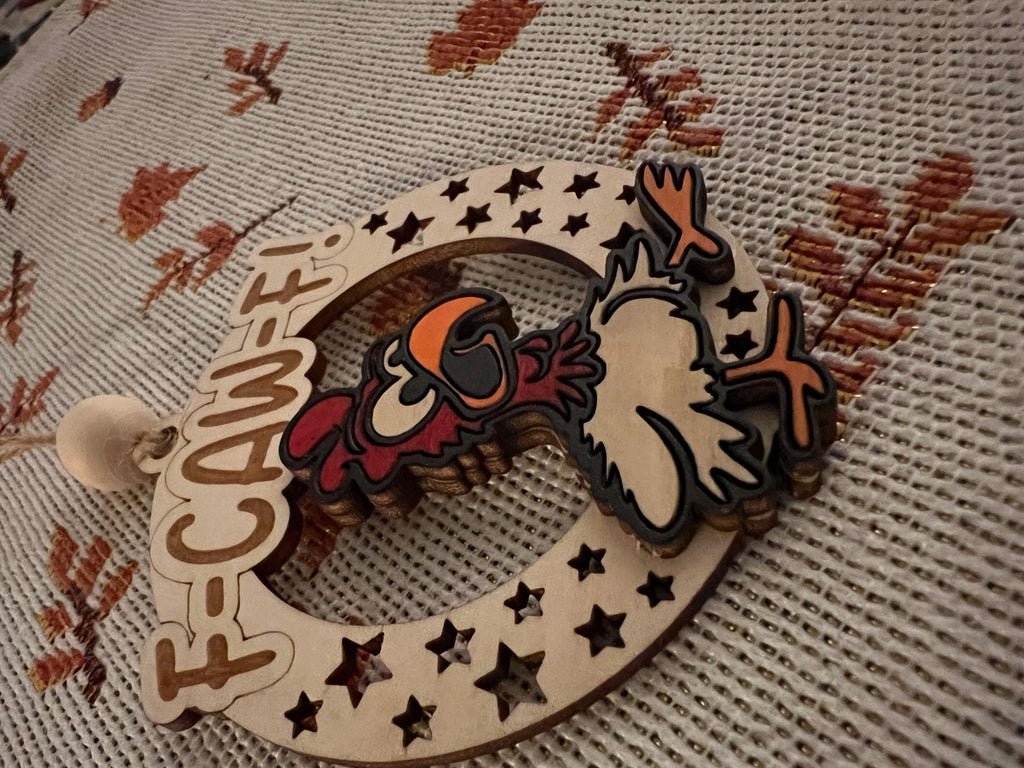 Funny F-CAW-F Bird Christmas Ornament | Hand Painted | Snarky | Unapologetic