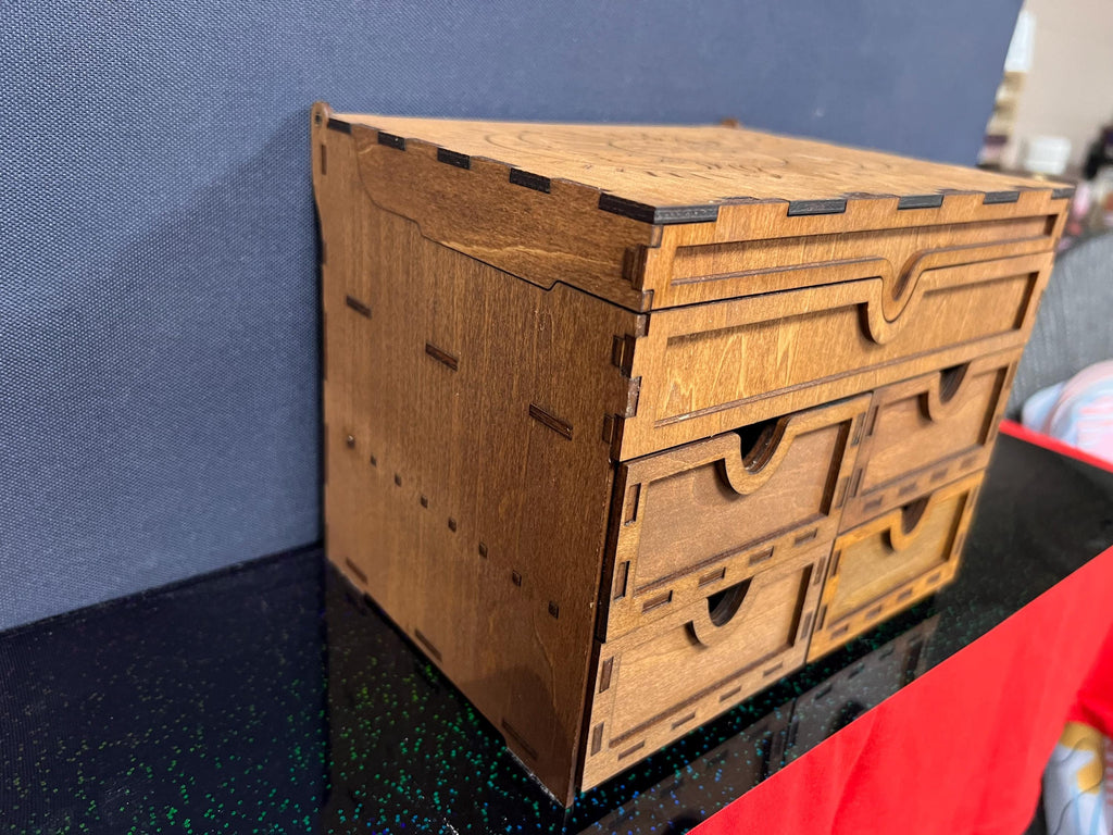 Laser Engraved Wooden Tarot Card Box: Witchcraft Altar Organizer, customized jewelry box, wedding present